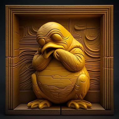 3D модель Сидячи Psyduck Koducks Депресія (STL)